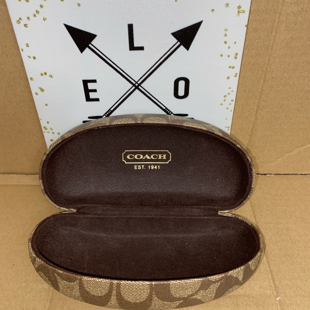 COACH C’s SIGNATURE SUNGLASSES CASE BROWN COLOR